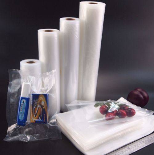 BPA free customized length film roll embossed vacuum bags Customized Nylon vacuum Bags rolls