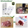 BPA FREE Food Packaging Plastic Film Rolls Vacuum Bag For Meat Freezing Storage Vacuum Embossed Bag