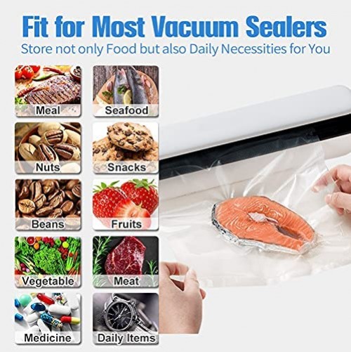 11 Layers Co Extrusion Plastic Vacuum Bags Rolls For Food Packaging Sous Vide Cooking Embossed Vacuum Sealer Rolls