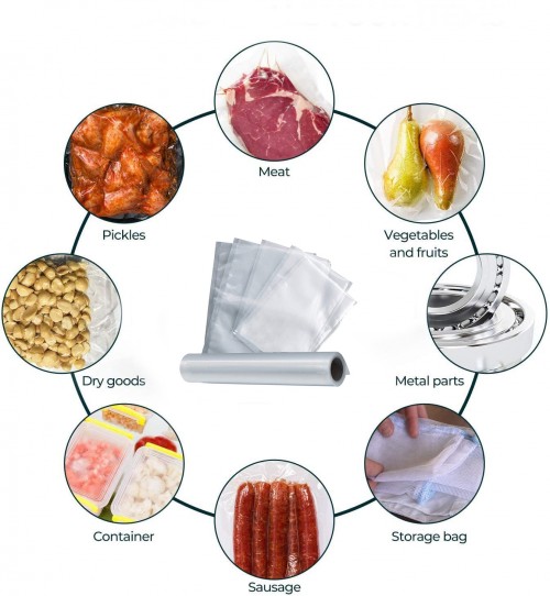 BPA Free Precut Heat Seal Moisture Proof Vacuum Sealer Bags Roll Food Storage Vacuum Seal Roll